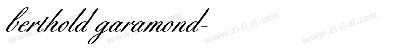 berthold garamond字体转换